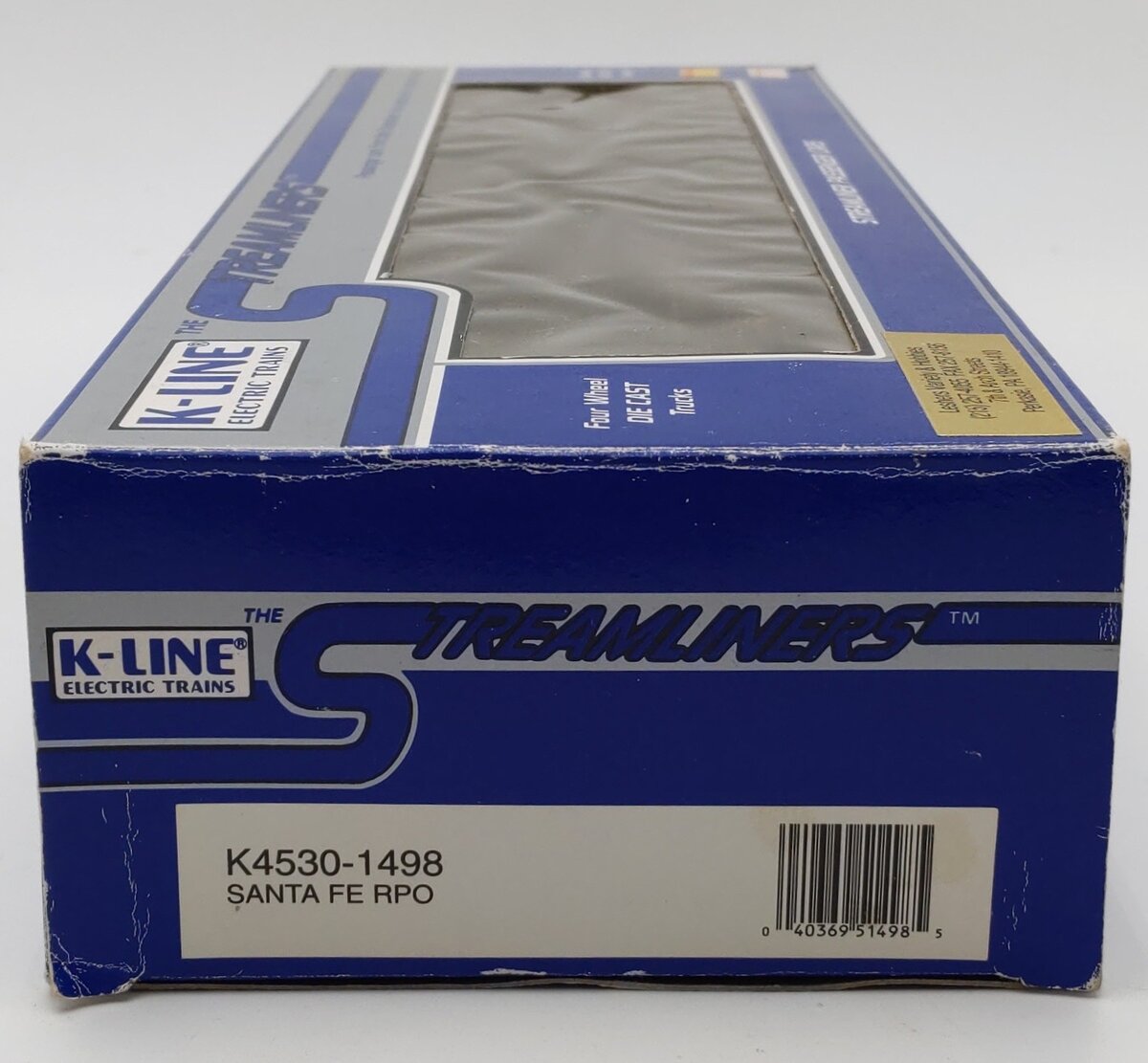 K-Line K4530-1498 O Santa Fe 12.5" Streamliner Railway Post Office Car #1498 EX/Box