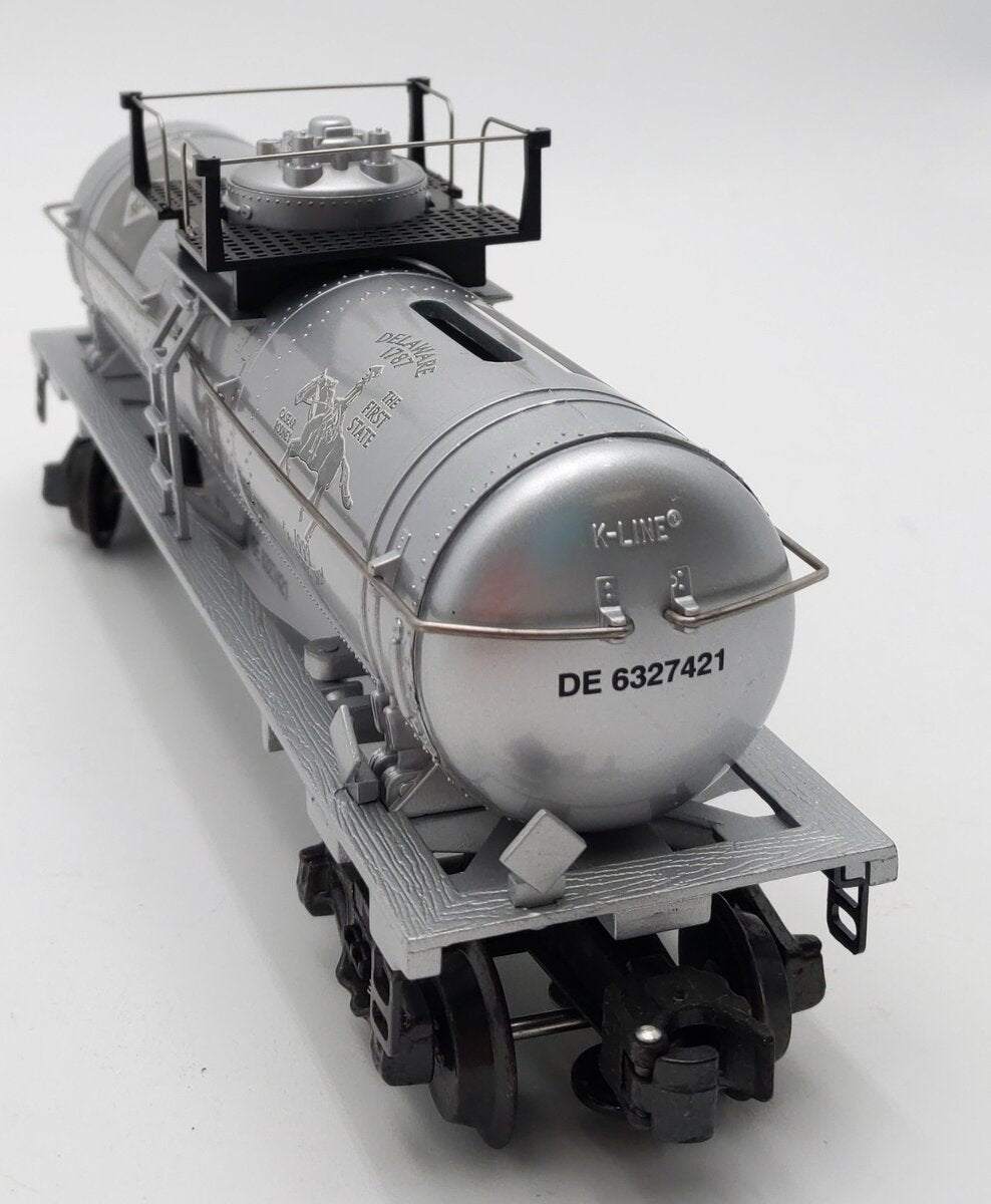 K-Line K632-7421 O Gauge Delaware Quarter Tank Car LN/Box