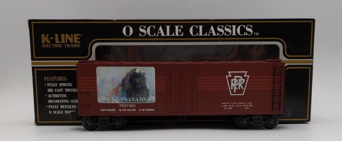 K-Line K762-7481 O Gauge Pennsylvania Historic Art Woodside Reefer #7627485 LN/Box