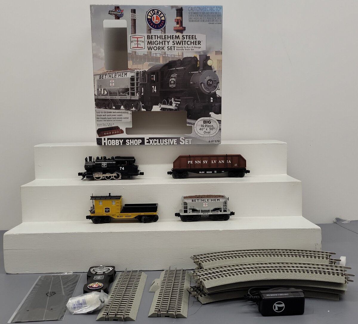 Lionel 6-81270 Bethlehem Steel LionChief Work Train O Gauge Steam Train Set LN/Box