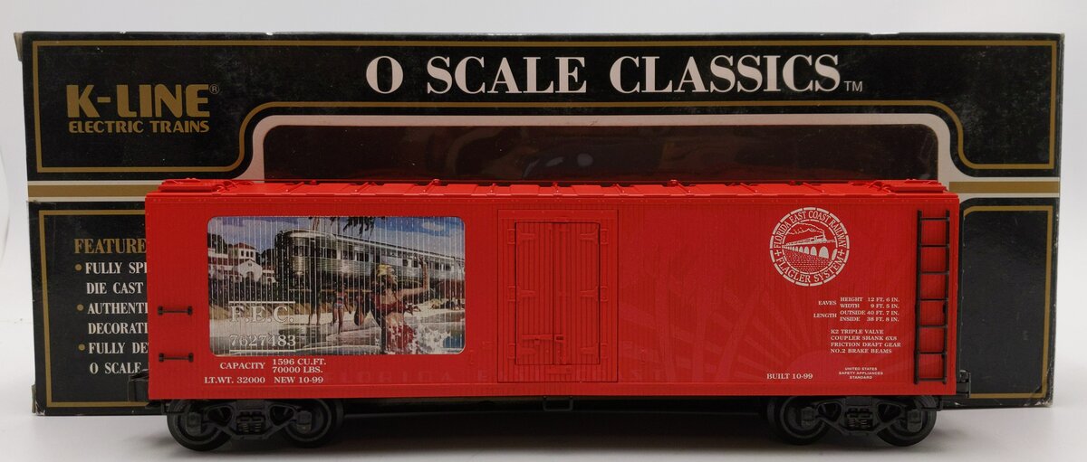 K-Line K762-7483 O FEC Historic Art Classic Woodsided Refrigerator Car #7627483 LN/Box