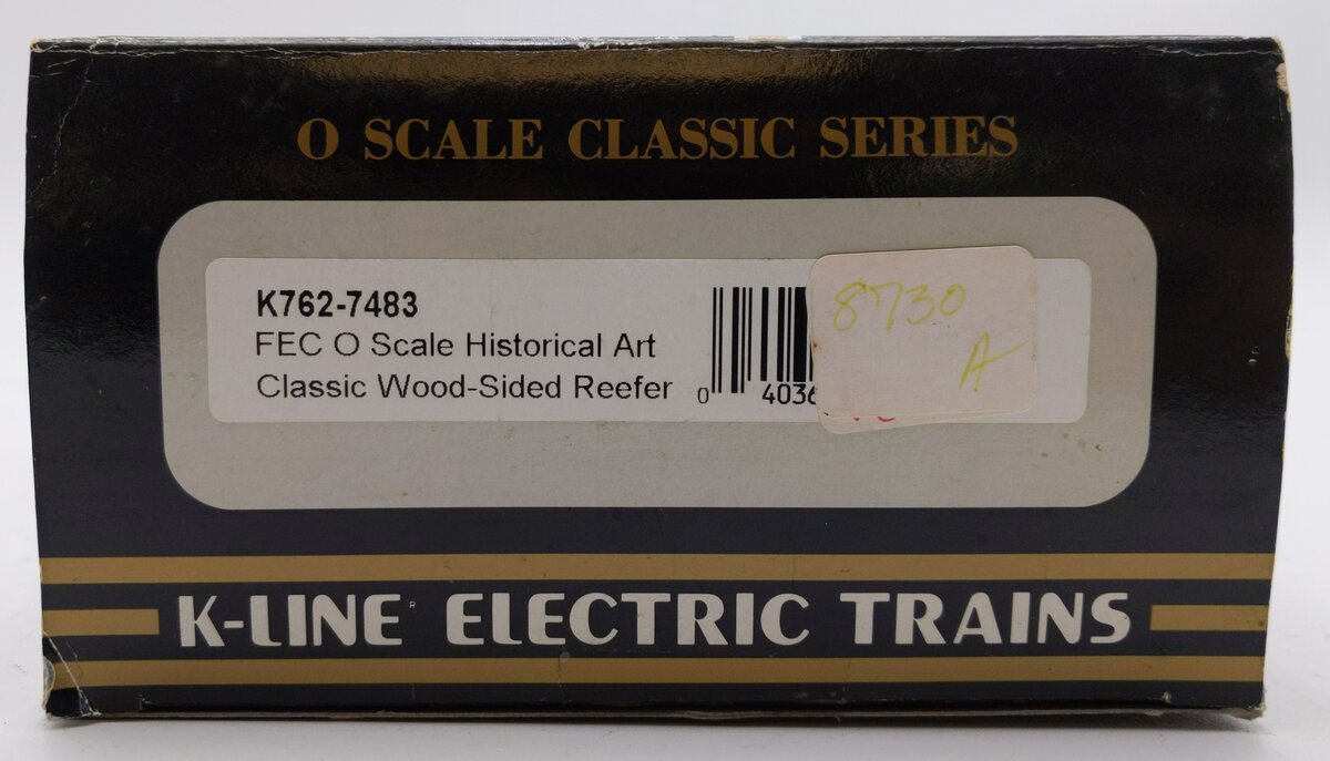 K-Line K762-7483 O FEC Historic Art Classic Woodsided Refrigerator Car #7627483 LN/Box