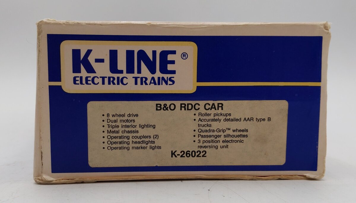 K-Line K26022 O B&O Powered RDC Car #26022 LN/Box