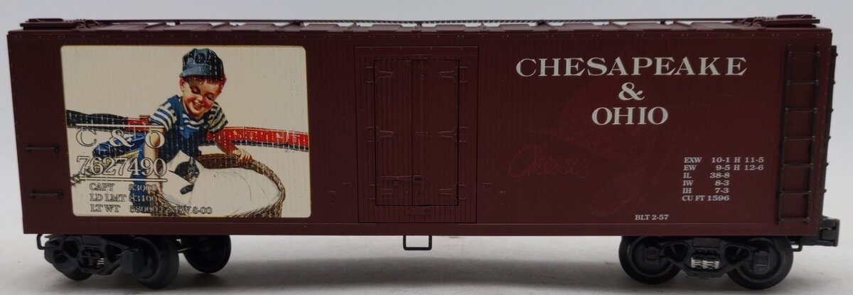 K-Line K762-7490 O Gauge Chesapeake & Ohio Historic Refrigerator Car #7627490 EX/Box