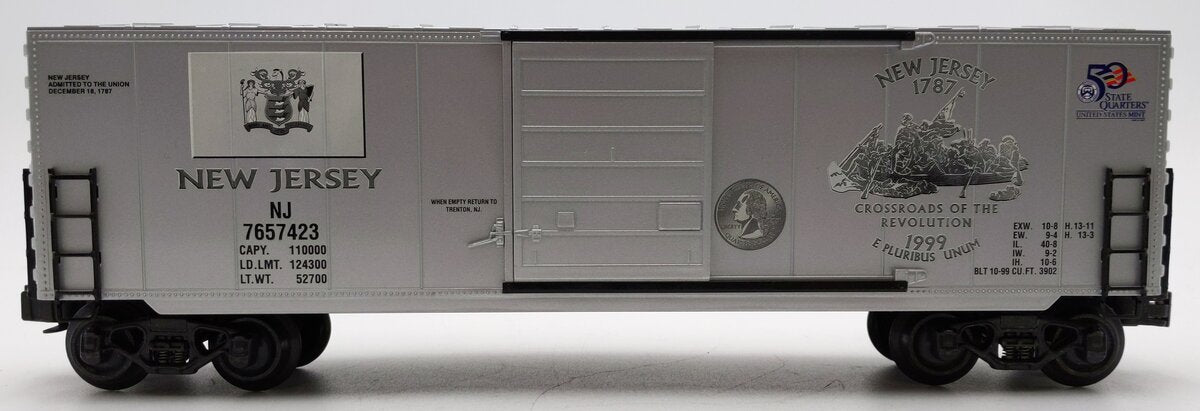 K-Line K765-7423 O Gauge New Jersey Quarter Series Boxcar Bank #7657423 LN/Box