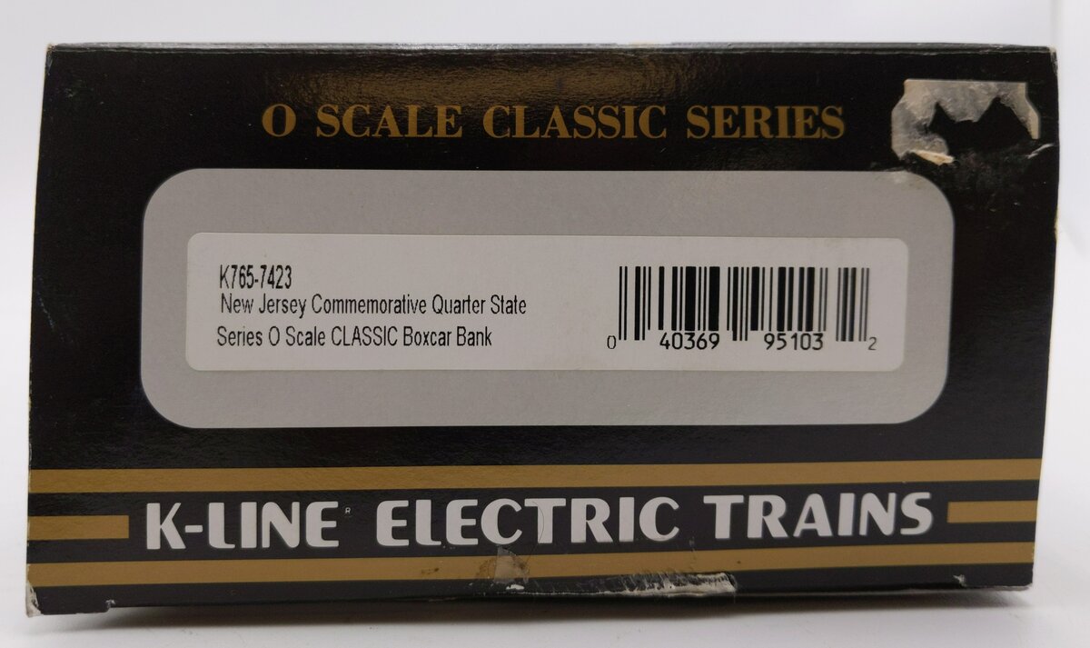K-Line K765-7423 O Gauge New Jersey Quarter Series Boxcar Bank #7657423 LN/Box