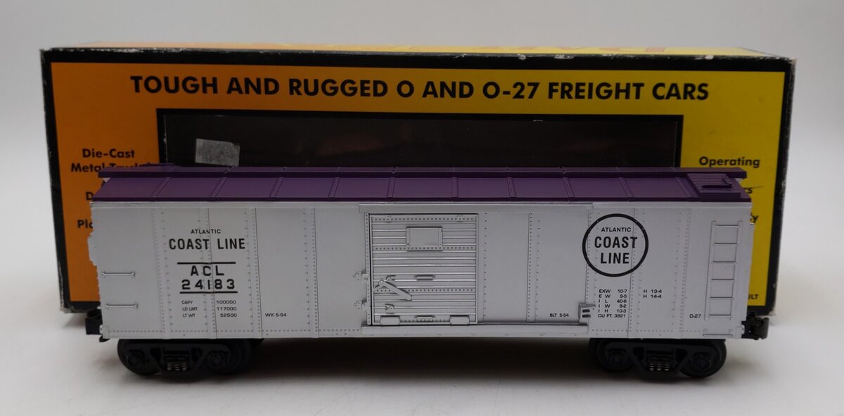MTH 30-7427 O Gauge Atlantic Coast Line Boxcar #24183 LN/Box