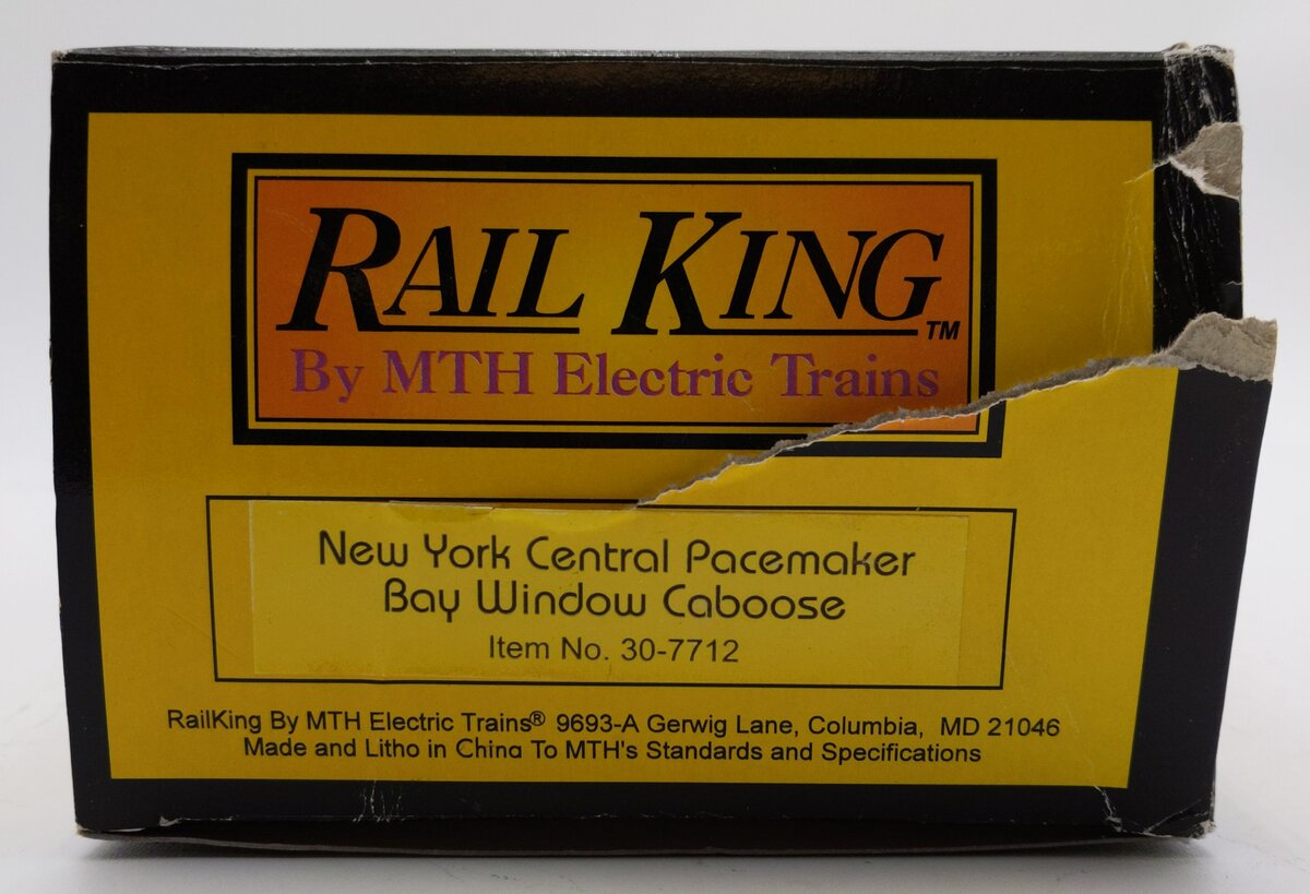 MTH 30-7712 O Gauge New York Central Pacemaker Bay Window Caboose #21574 LN/Box