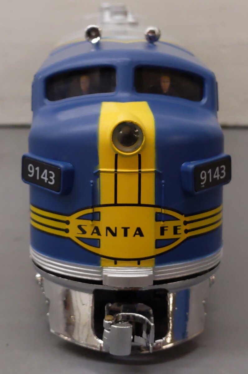 Menards 275-9143 O Santa Fe Blue Bonnet F3 Diesel Locomotive EX/Box