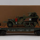 Menards 279-3384 O Gauge Army Flatcar w/ Half Track #23028 LN/Box