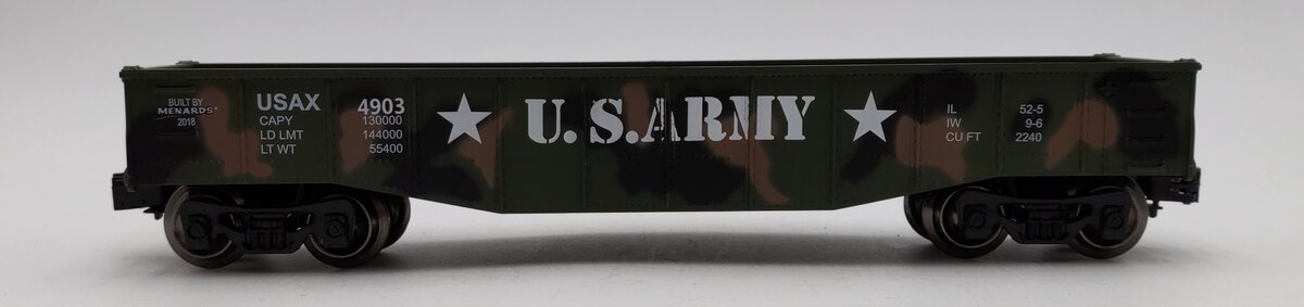 Menards 279-4333 O Military Gondola Car #4001 LN
