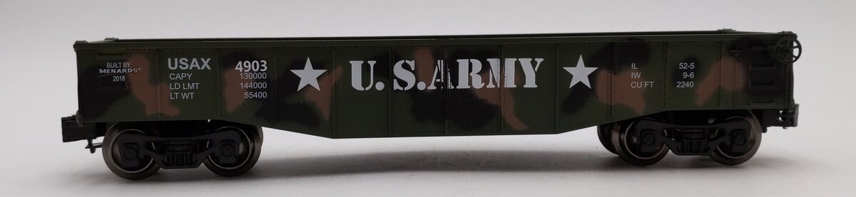 Menards 279-4333 O Military Gondola Car #4001 LN