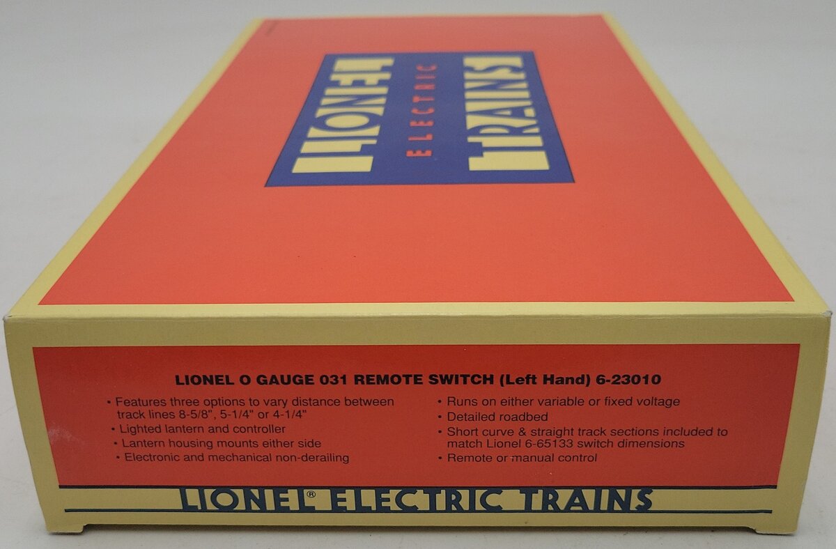 Lionel 6-23010 O-31 Left Hand Remote Control Switch Turnout LN/Box