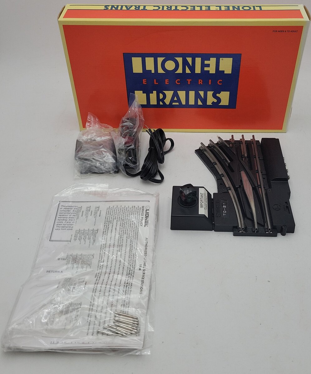 Lionel 6-23010 O-31 Left Hand Remote Control Switch Turnout LN/Box