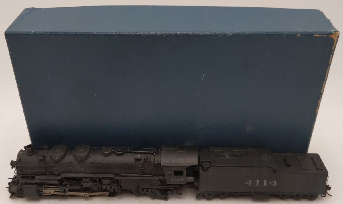 United Models HO BRASS Santa fe 2-8-4 Berkshire Steam Loco & Tender - Painted VG/Box