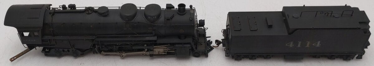 United Models HO BRASS Santa fe 2-8-4 Berkshire Steam Loco & Tender - Painted VG/Box