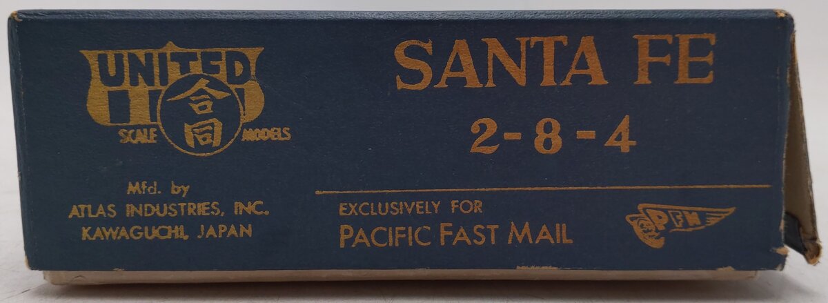 United Models HO BRASS Santa fe 2-8-4 Berkshire Steam Loco & Tender - Painted VG/Box