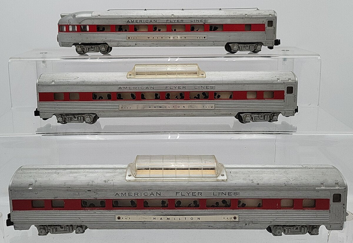 American Flyer Vintage S American Flyer Lines Passenger Cars: 963, 962 [3] VG