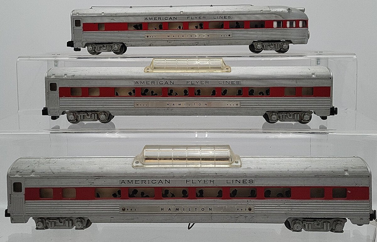 American Flyer Vintage S American Flyer Lines Passenger Cars: 963, 962 [3] VG