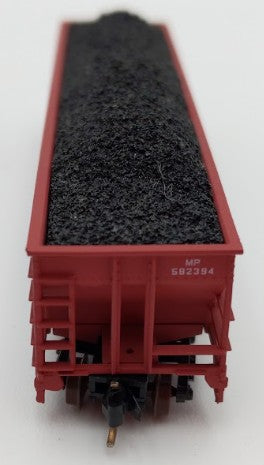 Trainworx Inc. 2403-29 N Scale MP 100-Ton Quad 4-Bay Hopper Car #582394 w Coal EX/Box