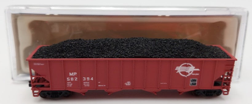 Trainworx Inc. 2403-29 N Scale MP 100-Ton Quad 4-Bay Hopper Car #582394 w Coal EX/Box