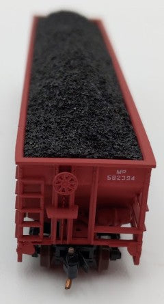 Trainworx Inc. 2403-29 N Scale MP 100-Ton Quad 4-Bay Hopper Car #582394 w Coal EX/Box