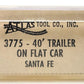 Atlas 3775 N Scale Santa Fe Piggyback Flatcar #92308 EX/Box