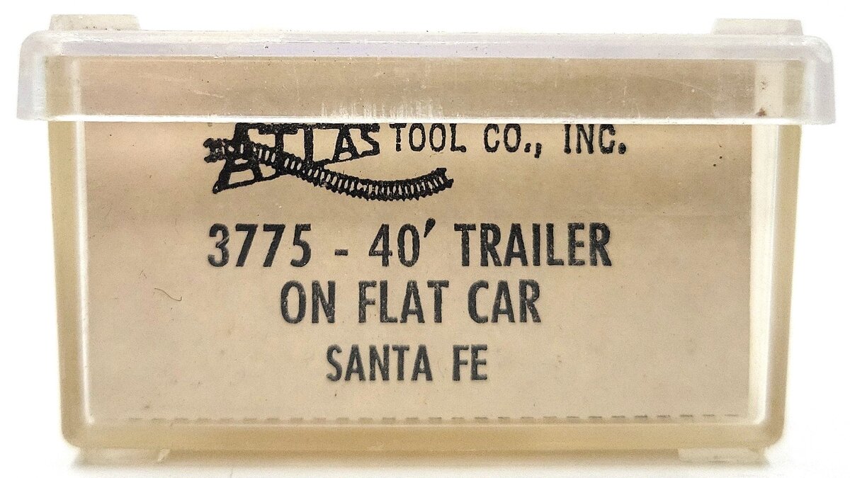 Atlas 3775 N Scale Santa Fe Piggyback Flatcar #92308 EX/Box