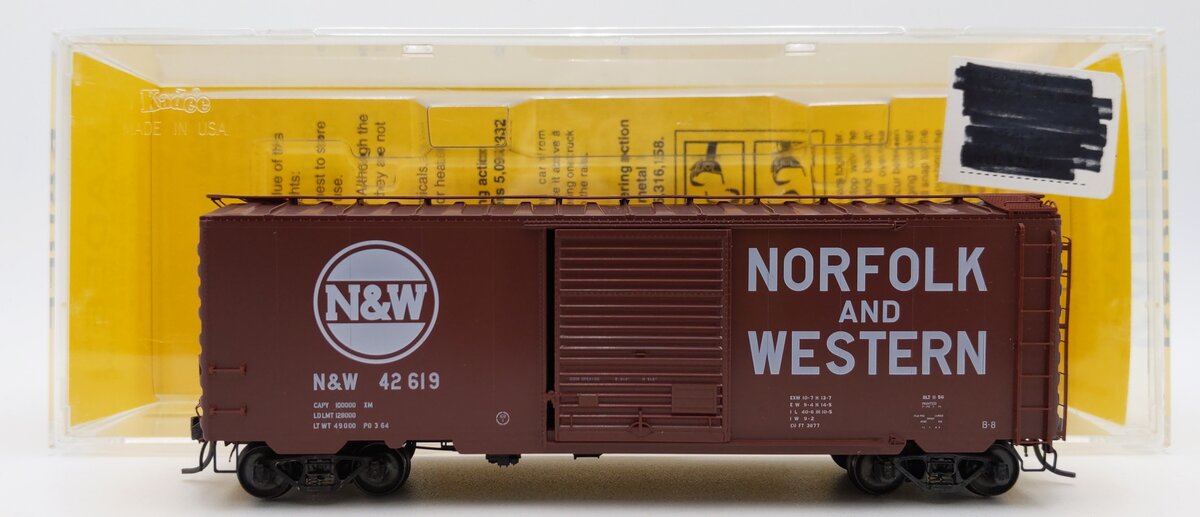 Kadee 5241 HO Norfolk & Western 40' PS-1 Boxcar #42619 EX/Box