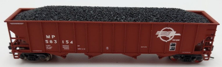 Trainworx Inc 2403-33 N Scale MP 100-Ton Quad 4-Bay Hopper Car #583154 w Coal EX/Box