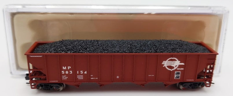 Trainworx Inc 2403-33 N Scale MP 100-Ton Quad 4-Bay Hopper Car #583154 w Coal EX/Box