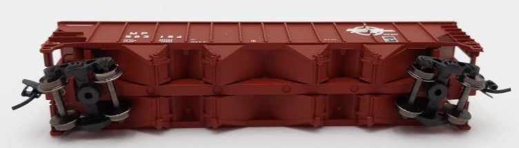 Trainworx Inc 2403-33 N Scale MP 100-Ton Quad 4-Bay Hopper Car #583154 w Coal EX/Box
