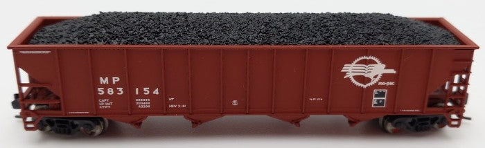 Trainworx Inc 2403-33 N Scale MP 100-Ton Quad 4-Bay Hopper Car #583154 w Coal EX/Box