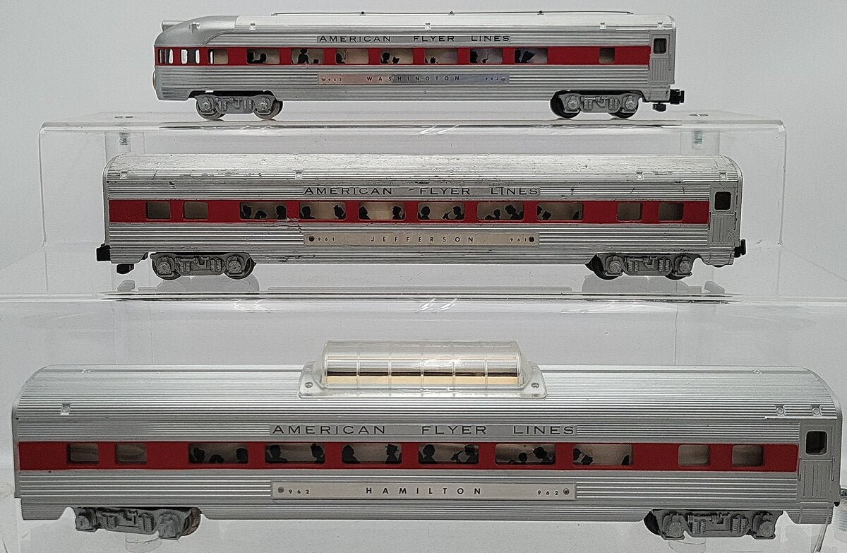 American Flyer 5683RH Vintage S AT&SF Chief Passenger Cars: 961, 962, 963 [3] VG