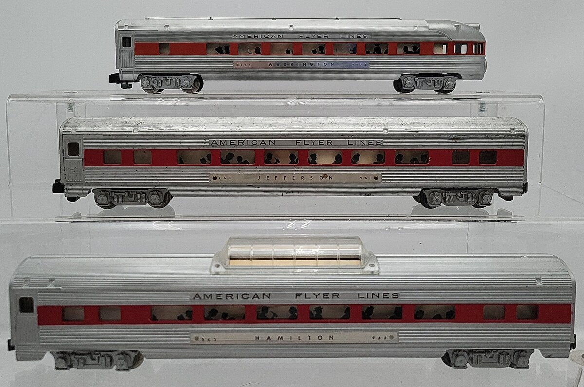 American Flyer 5683RH Vintage S AT&SF Chief Passenger Cars: 961, 962, 963 [3] VG