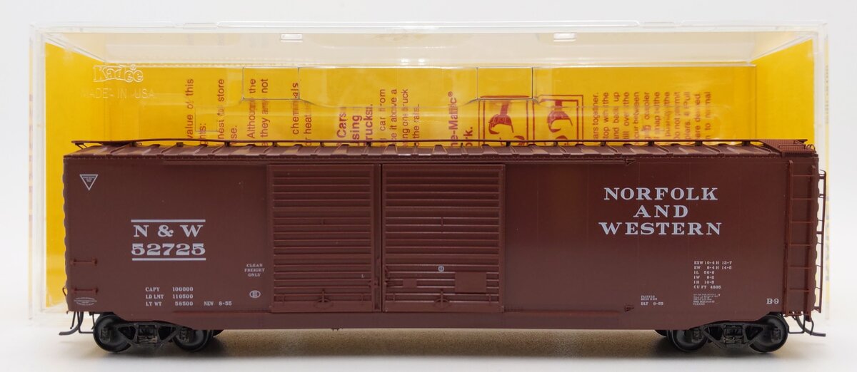 Kadee 6720 HO Norfolk & Western 50' PS-1 Boxcar #52725 EX/Box