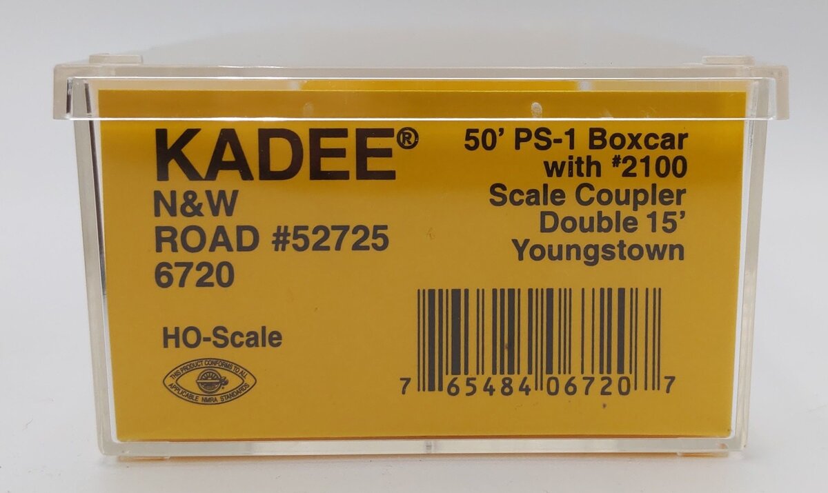 Kadee 6720 HO Norfolk & Western 50' PS-1 Boxcar #52725 EX/Box