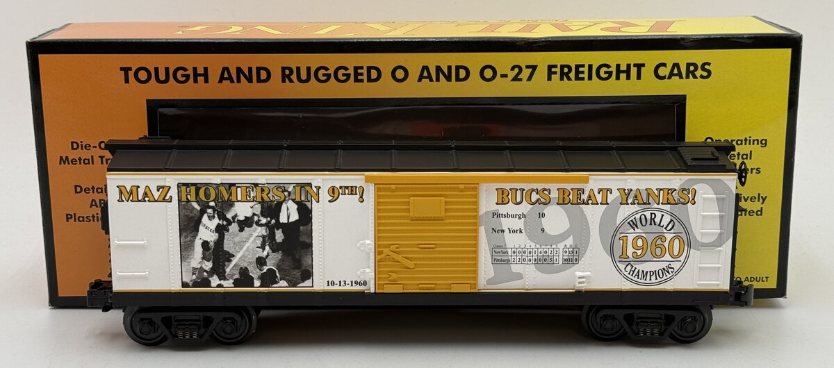 MTH 30-74129 O Gauge Mazeroski World Series Homer Boxcar LN/Box