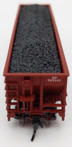 Trainworx Inc. 2403-34 N Scale MP 100-Ton Quad 4-Bay Hopper Car #583202 w Coal LN/Box