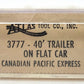 Atlas 3777 N Scale CP Rail Flat Car w/ 40' Trailer #598301 EX/Box