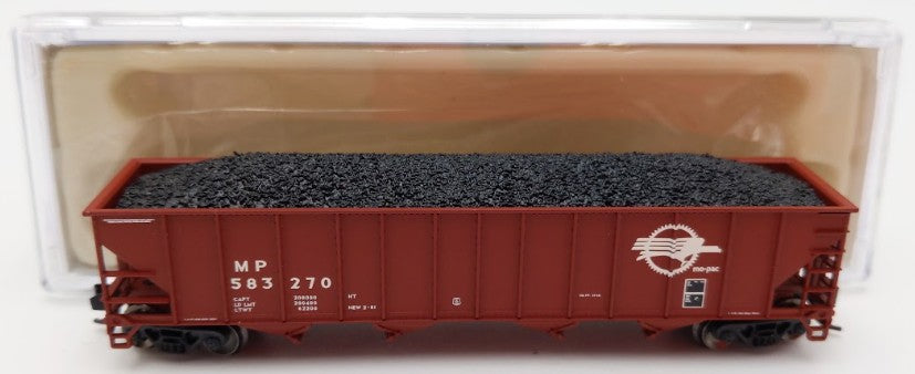 Trainworx Inc. 2403-36 N Scale MP 100-Ton Quad 4-Bay Hopper Car #583270 w Coal EX/Box