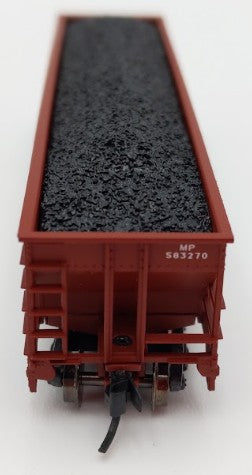 Trainworx Inc. 2403-36 N Scale MP 100-Ton Quad 4-Bay Hopper Car #583270 w Coal EX/Box