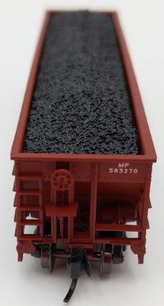 Trainworx Inc. 2403-36 N Scale MP 100-Ton Quad 4-Bay Hopper Car #583270 w Coal EX/Box
