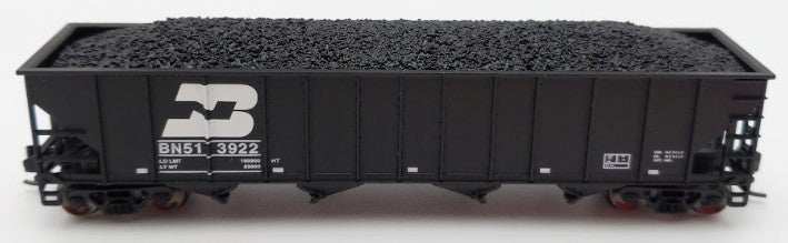 Trainworx Inc 2411-13 N Burlington Northern 100-Ton 4-Bay Hopper #513922 w Coal LN/Box