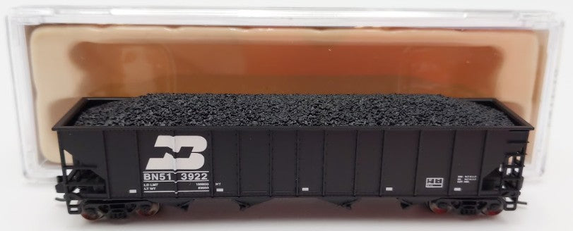 Trainworx Inc 2411-13 N Burlington Northern 100-Ton 4-Bay Hopper #513922 w Coal LN/Box