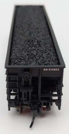 Trainworx Inc 2411-13 N Burlington Northern 100-Ton 4-Bay Hopper #513922 w Coal LN/Box