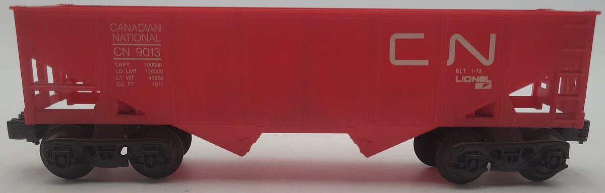 Lionel 6-9013 O Gauge Canadian National 2-Bay Hopper #9013 VG