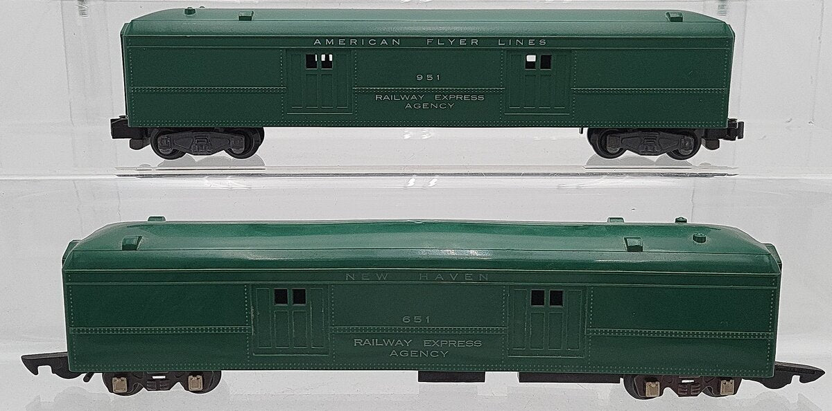 American Flyer Vintage S Baggage Cars: 951, 651 [2] VG