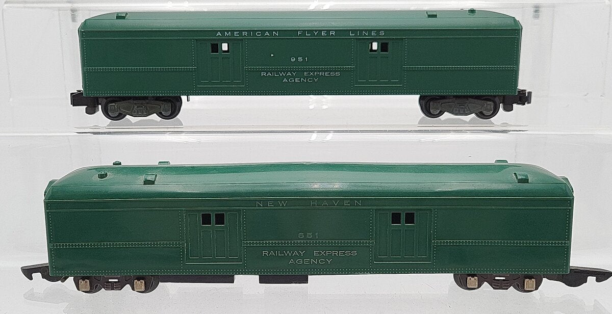 American Flyer Vintage S Baggage Cars: 951, 651 [2] VG