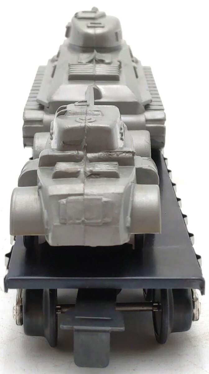 Marx Trains 7331-1 Flatcar w/ U.S. Army Trucks Load EX